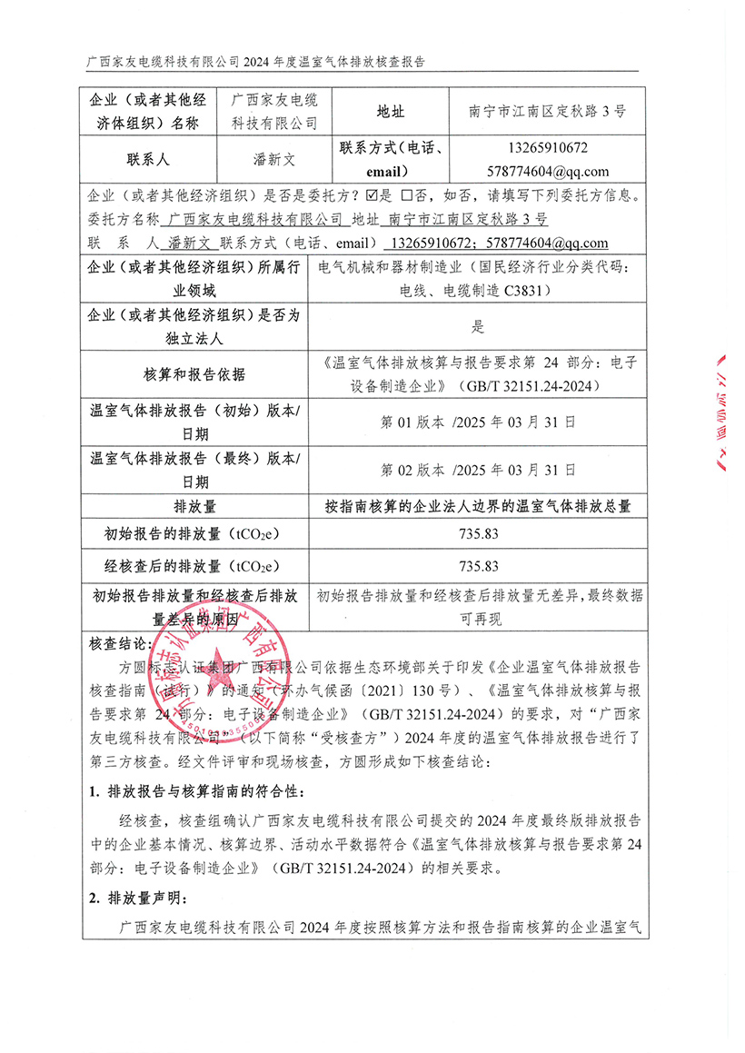 【蓋章版】廣西家友電纜科技有限公司溫室氣體核查報(bào)告2024年度-2.jpg